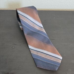 Hill & Archer Blue And Brown Striped Tie